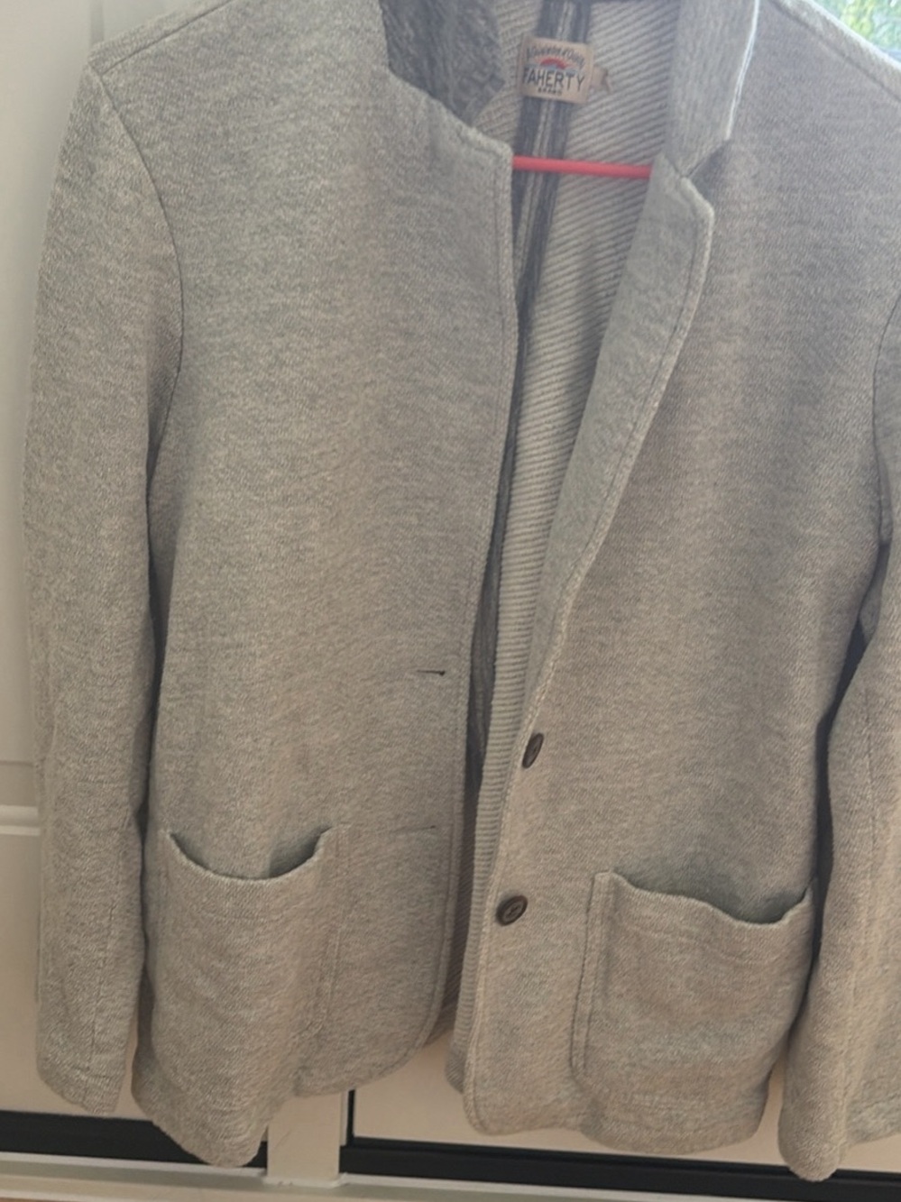 Faherty Inlet Gray Knit Blazer - Casual Tailored Jacket small women’s